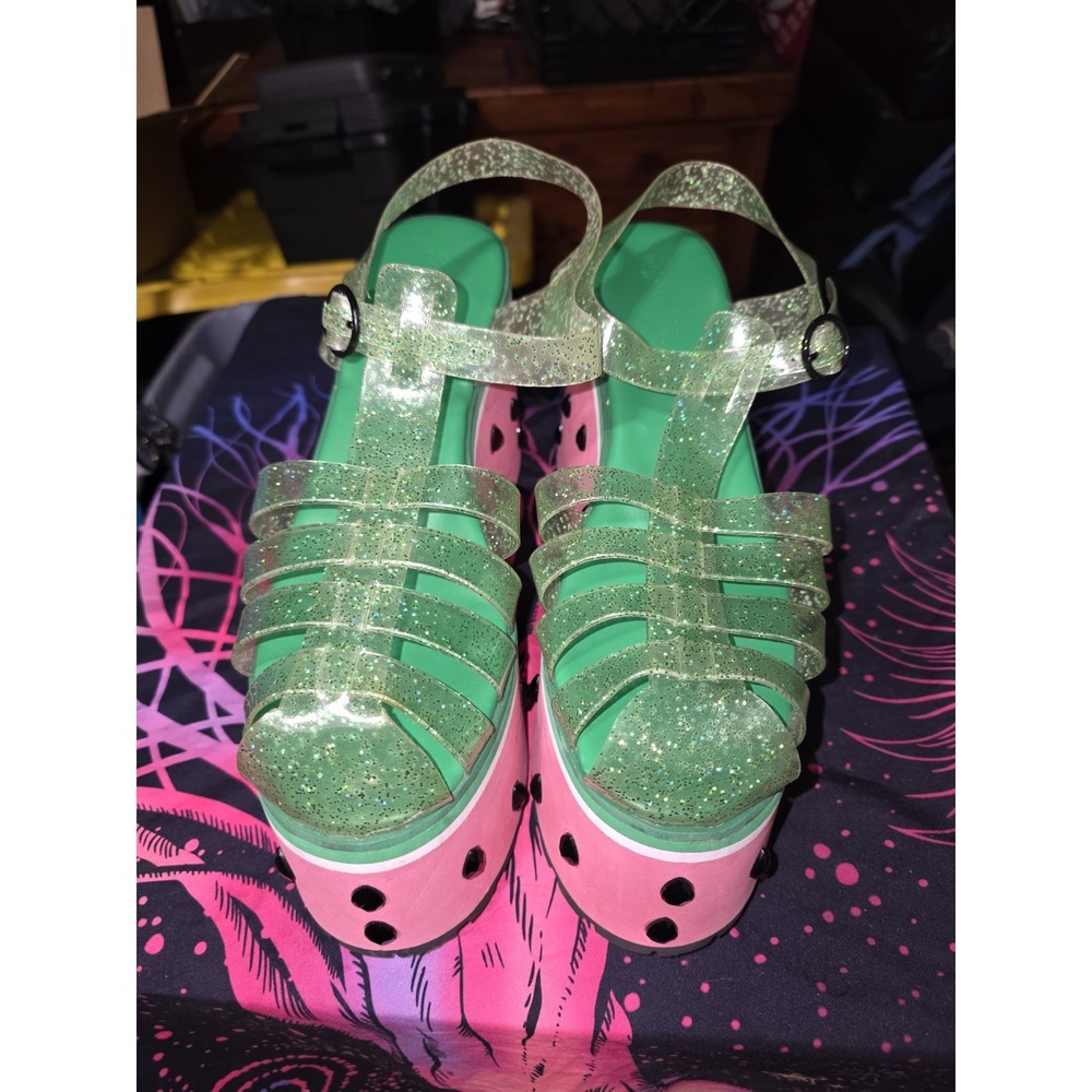Sugar Thrillz Dolls Kill Watermelon Platform Jelly Shoes Size 11m